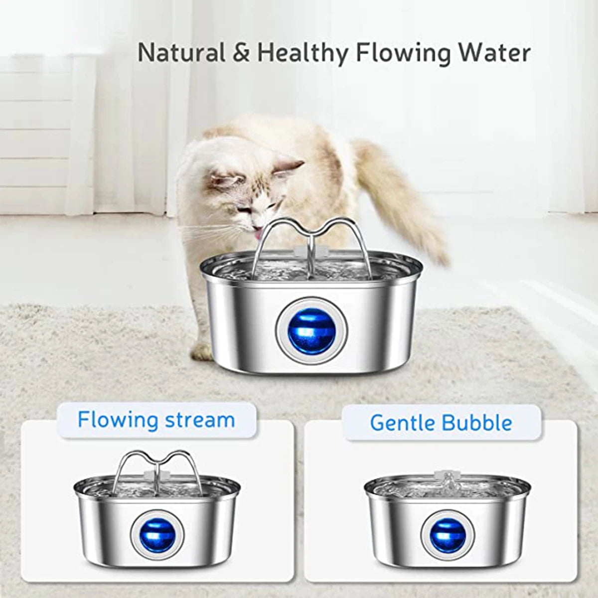 Automatic Stainless Steel Cat Water Fountain