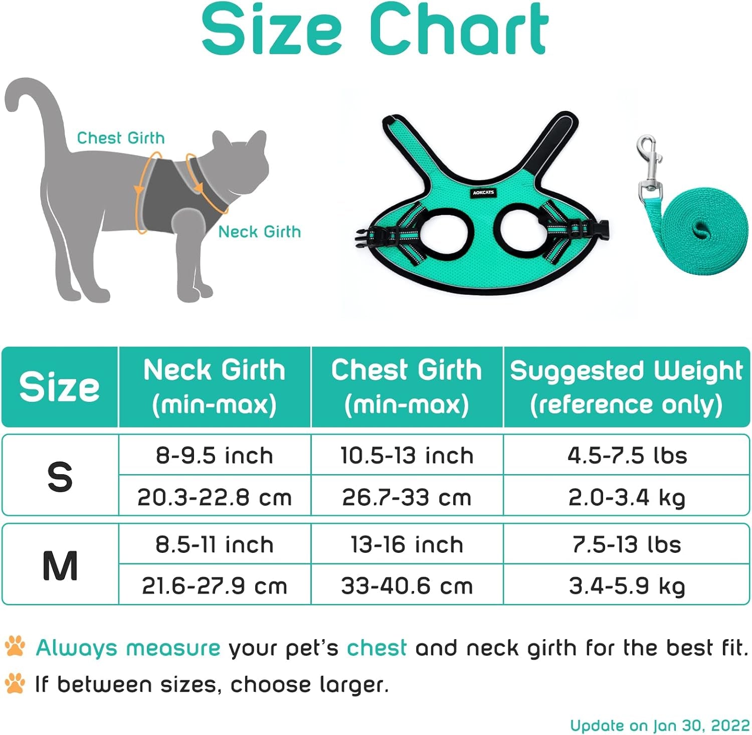 Cat Harness and Leash Set