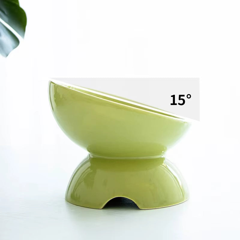 Elevated Ceramic Cat Bowl