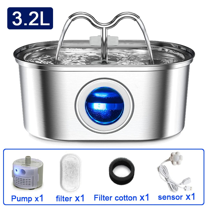 Automatic Stainless Steel Cat Water Fountain