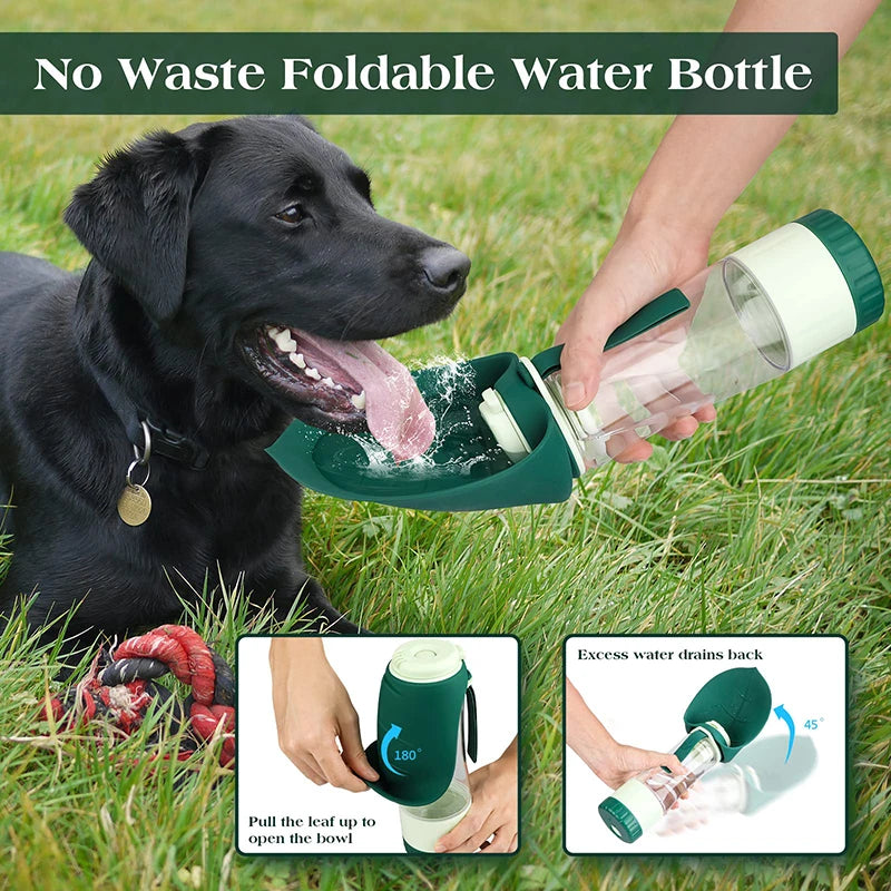 2 in 1 Portable Dog Water Bottle & Food Container