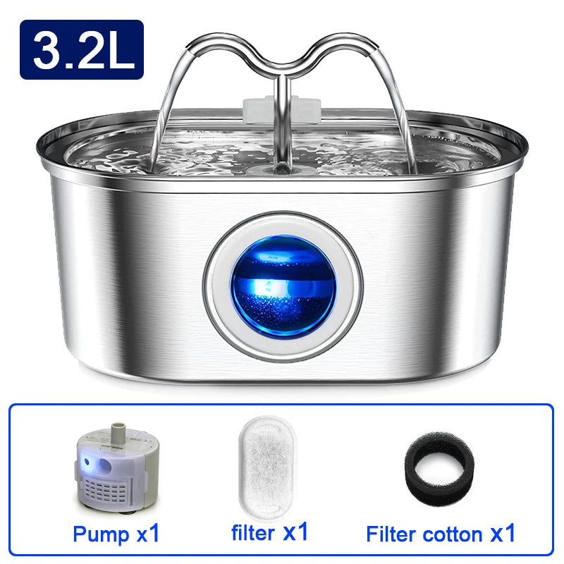 Automatic Stainless Steel Cat Water Fountain