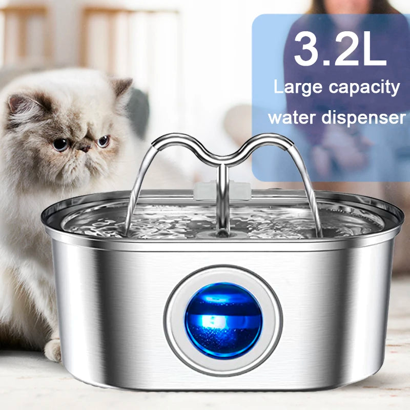 Automatic Stainless Steel Cat Water Fountain