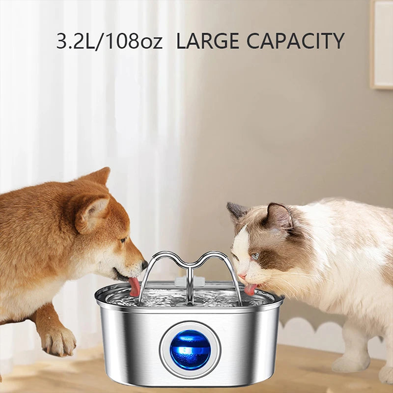 Automatic Stainless Steel Cat Water Fountain